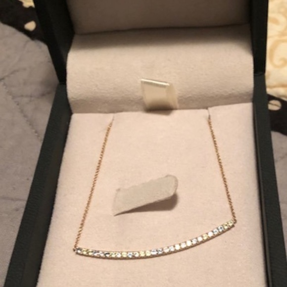 Blue Nile Jewelry - Blue Topaz, &  Peridot Bar Necklace in 14K gold